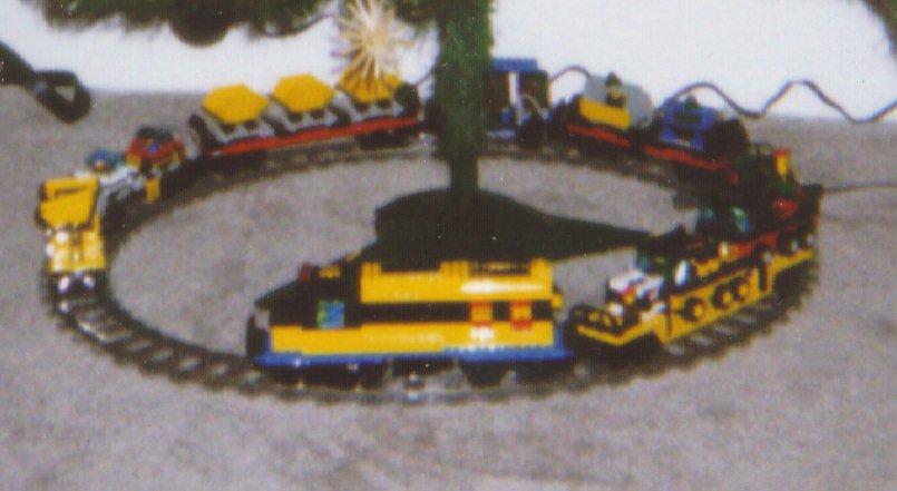 blurry image of the black and yellow engine